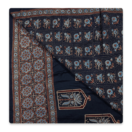 Traditional Ajrakh Hand Block Printed Cotton Dupatta Traditional Ajrakh Hand Block Printed Cotton Dupatta