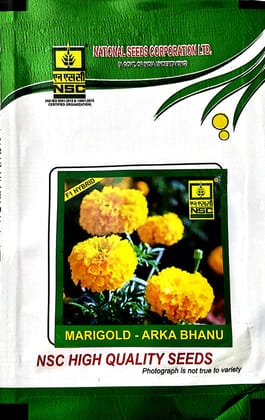 NSC HYBRID MARIGOLD VARIETY ARKA BHANU HIGH QUALITY F 1 HYBRID SEED 1 GMS POUCH