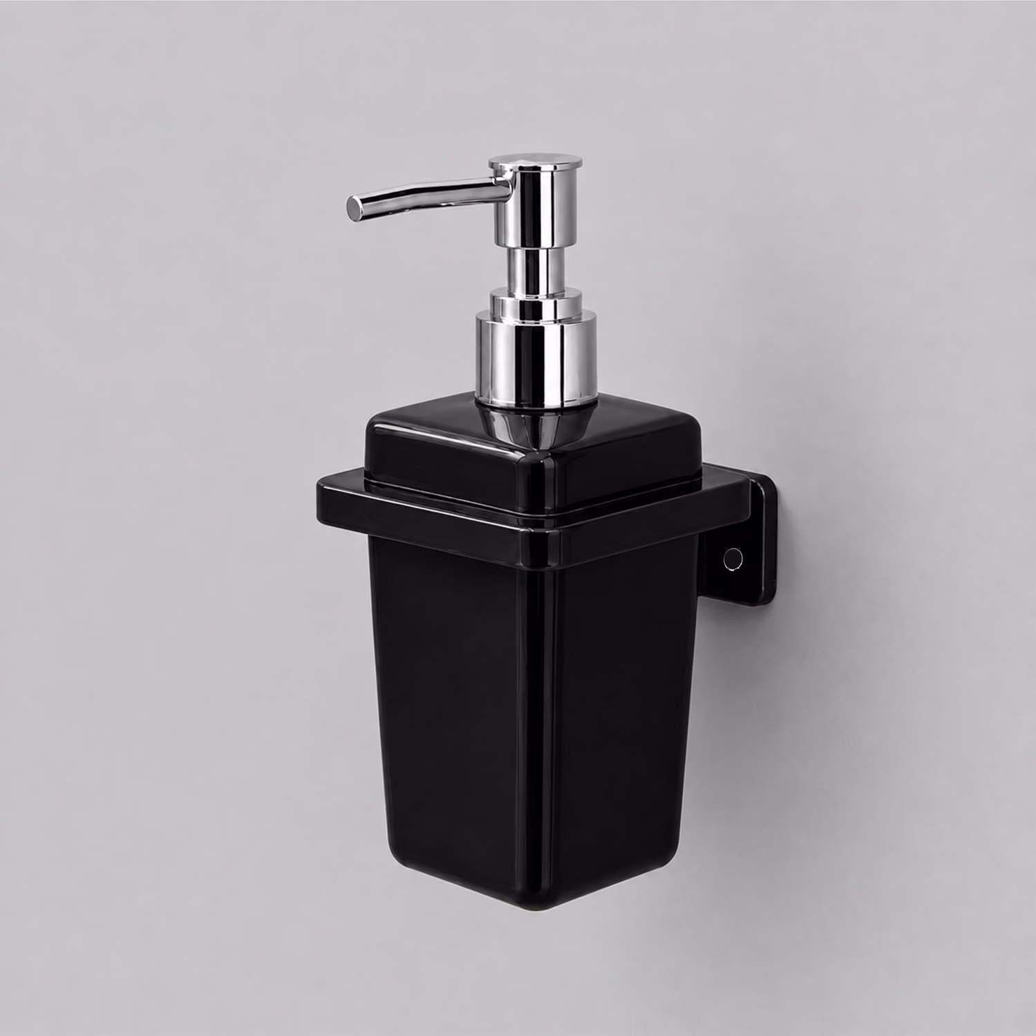 Ceramic Black Soap Dispenser Unbreakable Glossy Finish (RB-137)