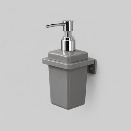 Ceramic Grey Soap Dispenser Unbreakable Glossy Finish (RG-137)