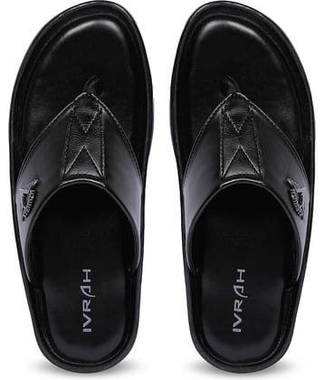 IVRAH - Black Men's Leather Slipper