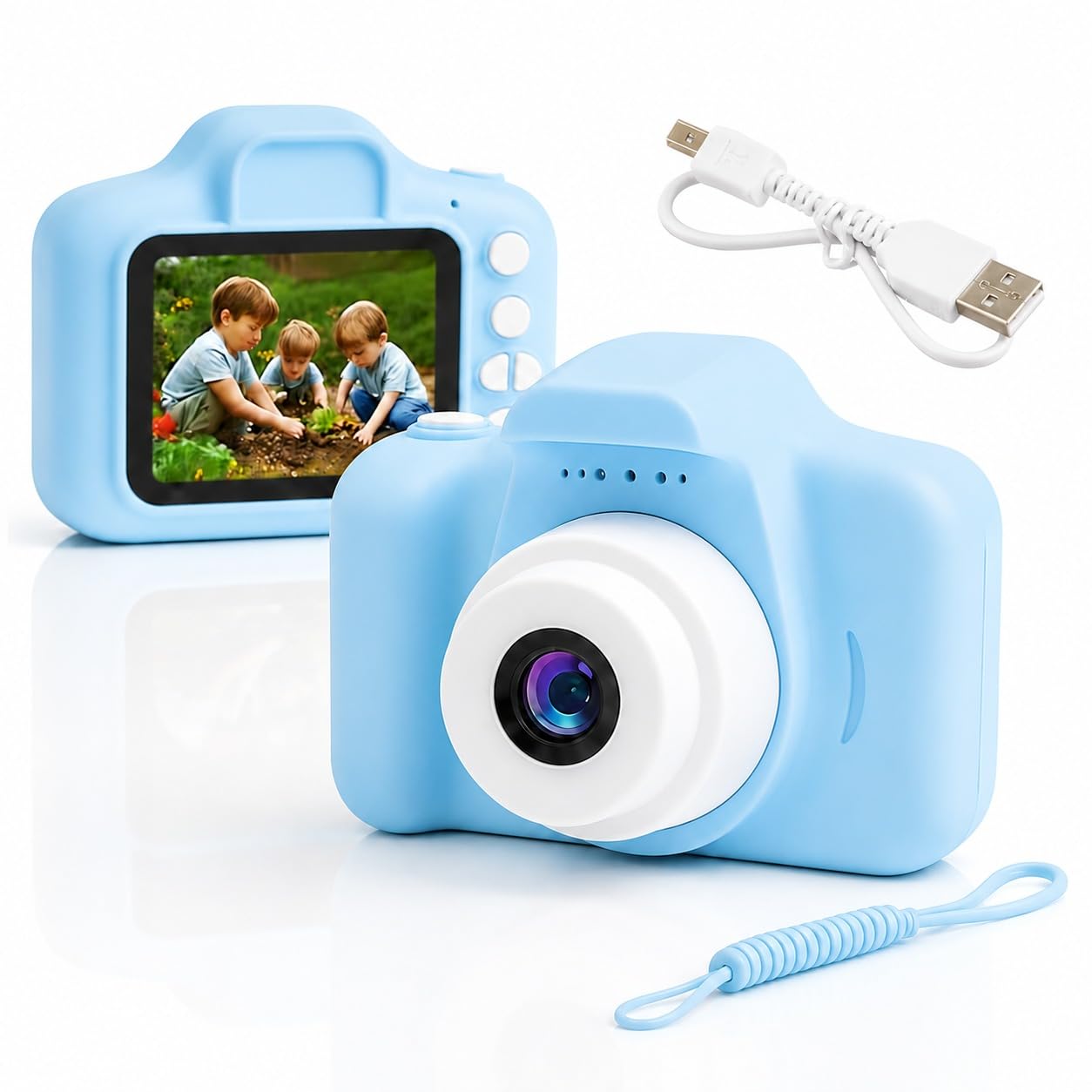 Kids Camera Girls Gift - Camera for Kids Dual Selfie Children Cameras Age 3 4 5 6 7 8 9 Year Old Kid Digital Cameras Toys for Kid Birthday Gift 