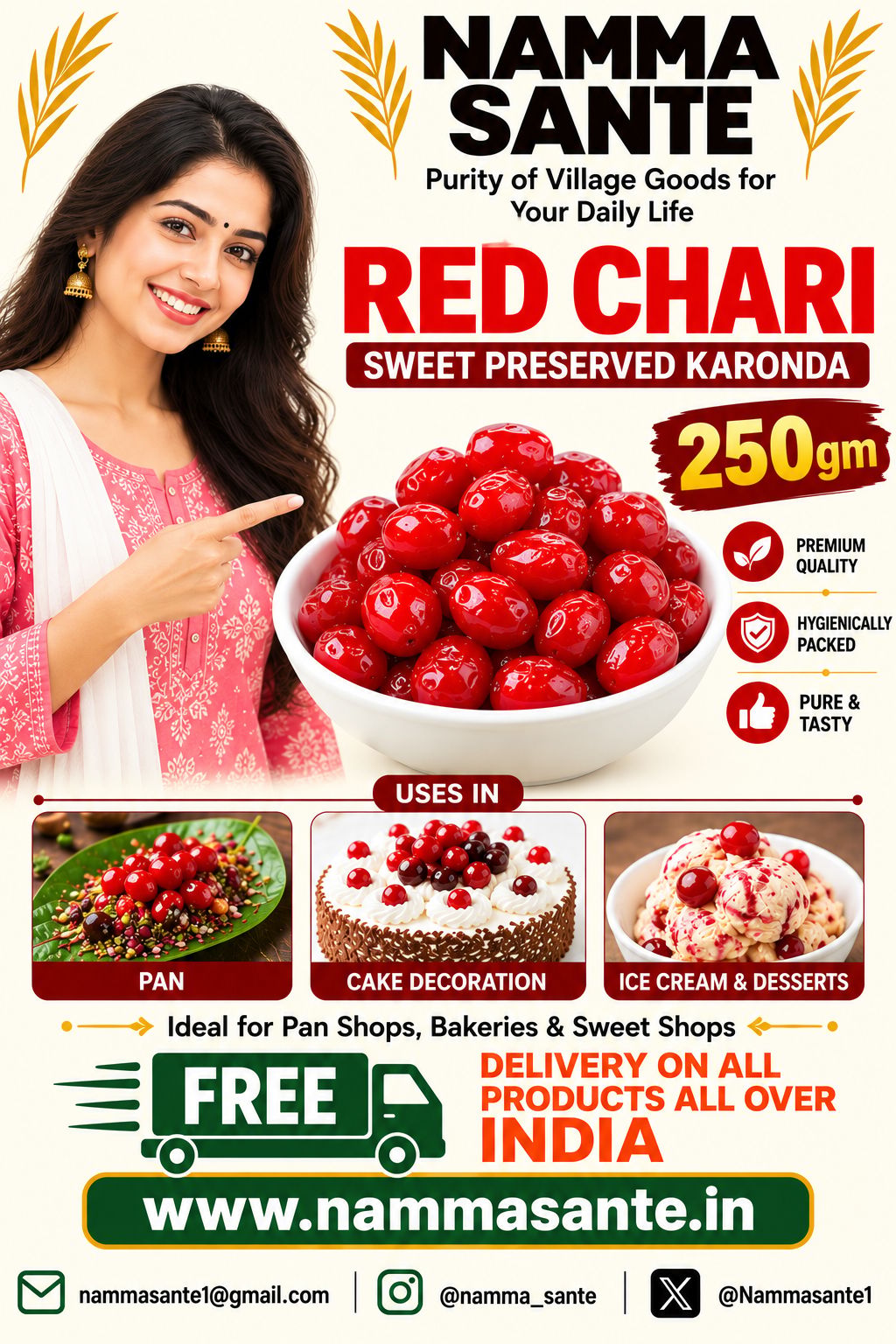 Red Chari, Preserved Karonda,
