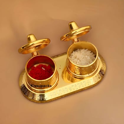 Heavy Duty METALS Golden Metal Kumkum Holder | Royal Kumkum Box | Kumkum Container for Pooja | Thali | Mandir | Home Temple | Gifting (Original) Heavy Duty METALS Golden Metal Kumkum Holder | Royal Kumkum Box | Kumkum Container for Pooja | Thali | Mandir | Home Temple | Gifting (Original)