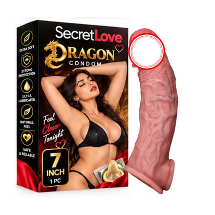 Dragon Silicone Condom | 7 Inch Textured Adult Product | Single Piece Pack | Dragon Design | Intimate Wellness Accessory | Adult Personal Care Dragon Silicone Condom | 7 Inch Textured Adult Product | Single Piece Pack | Dragon Design | Intimate Wellness Accessory | Adult Personal Care