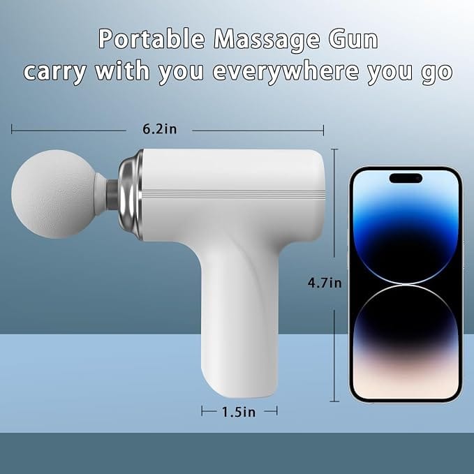 Mini Massage Gun with 4 Heads | Portable Electric Body Massager