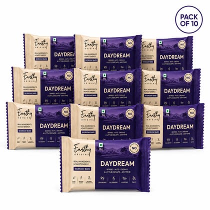Earthy Origins Daydream Workday Energy Bar | Plant-Based Snack Bar | Pack of 10