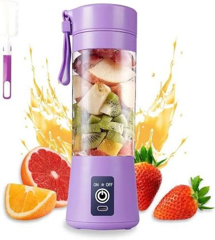 Mini Portable Juicer Blender USB Rechargeable Fruit Smoothie Maker for Home, Office and Travel