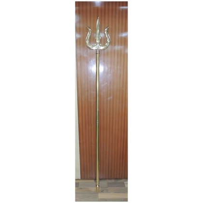 Brass Trishul, Height : 62.5 Inch (ZMAS138 I)
