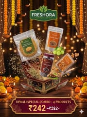 Freshora Diwali Special Festive Combo Pack (Set of 4) | Vacuum Packed Methi Fusion Bhakhari Khakhra, Sweet Amla, Tangy Imli Laddoo & Premium Peanut Chikki | 900g Total Weight