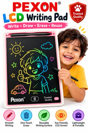 Pexon LCD Writing Pad for Kids, Colorful E-Writer Drawing Tablet with Stylus