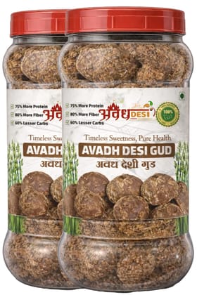 AVADH DESI FOODS – Natural Chemical-Free Sugarcane Iron Rich Jaggery | Immunity Booster | Village Style 100% Sulphare Free Jaggery | Ayodhya Traditional Gud