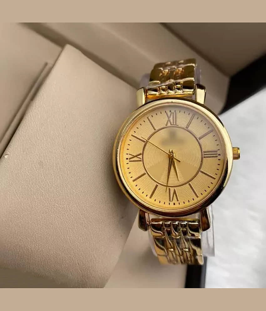 EEWHI Gold Metal Analog Womens Watch