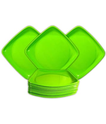 Inpro 12 Pcs Melamine Light Green Half Plate