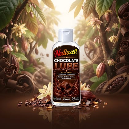 Nediozett Lube Chocolate  Flavored Lubricant  Gel for Men & Women| 100ml| Water-Based Gel| Skin-Friendly| Safe to Use with Condoms (pack of 1 )