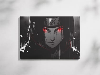 FURNISHUB Itachi Uchiha Sharingan | Anime Art Print | Wall Decor for Fans