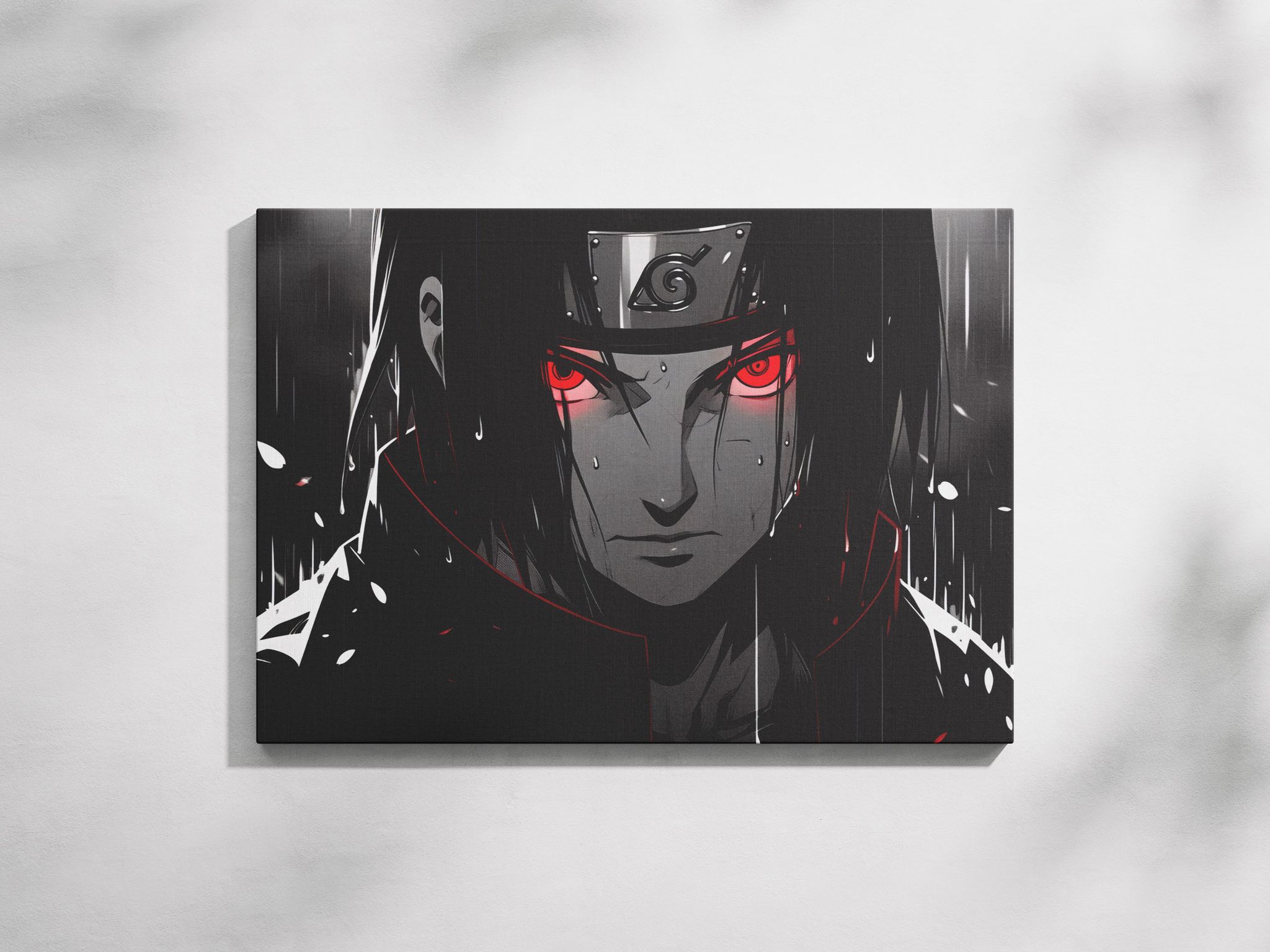 FURNISHUB Itachi Uchiha Sharingan | Anime Art Print | Wall Decor for Fans