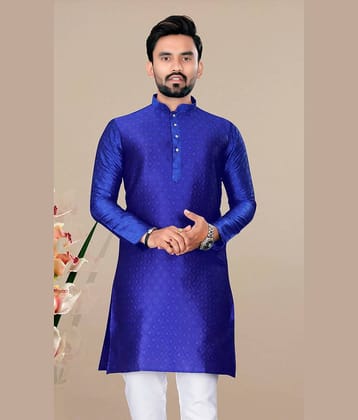 YUG ART Yellow Silk Men's Regular Kurta ( Pack of 1 )