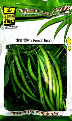 NSC FRENCH BEAN VARIETY ARKA KOMAL HIGH QUALITY T/L SEED 250 GMS POUCH