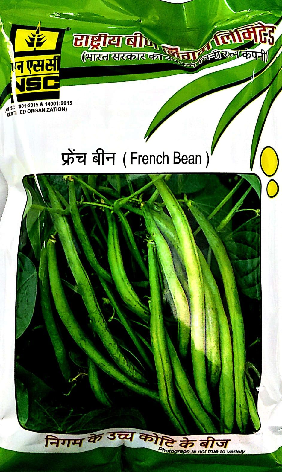 NSC FRENCH BEAN VARIETY ARKA KOMAL HIGH QUALITY T/L SEED 250 GMS POUCH