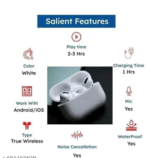 Wireless Earbuds Bluetooth 5.1 TWS Earphones Full Touch Control Headphones Built-in Microphone Immersive Sound Quality Ensure Fast Stable & Connection Smart (White)