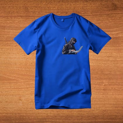 Trishoolin Cyber Ninja Anime Theme T-Shirt | Design 40022MB | Cotton Regular Fit | Crew Neck / Round Neck Half Sleeve | Pack of 1