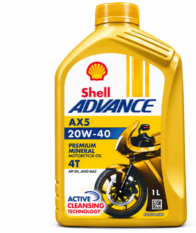 Shell Advance AX5 20W-40 4T Premium Mineral Motorcycle Oil 1L