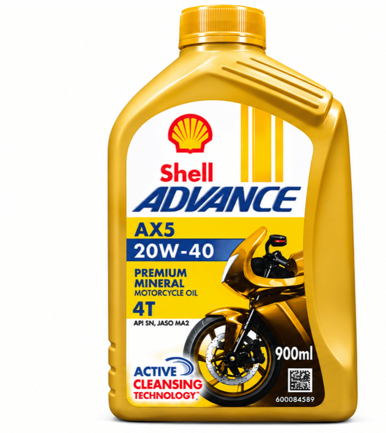 Shell Advance AX5 20W-40 4T Premium Mineral Motorcycle oil 900ml