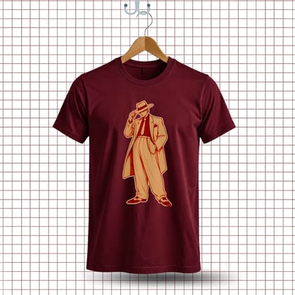Trishoolin Gentleman Dancing Music & Dance Theme T-Shirt | Design 70012MB | Cotton Regular Fit | Crew Neck / Round Neck Half Sleeve | Pack of 1