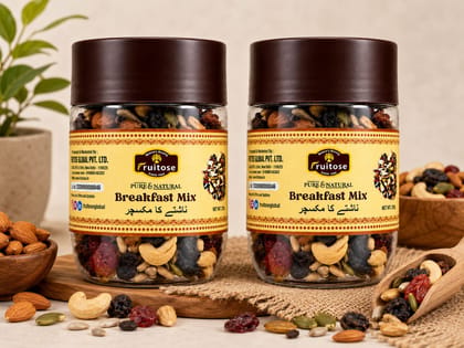 Fruitose Pure & Natural Breakfast Mix, 250g * 2