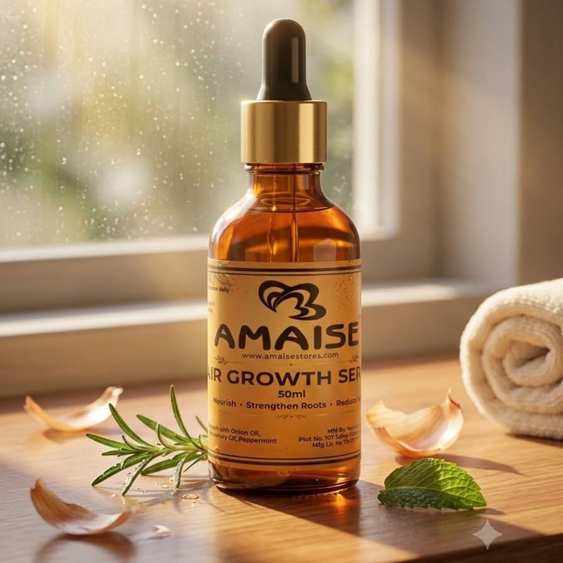 AMAISE Hair Growth Serum | 50 ml | Hair Care Serum for Healthy-Looking, Stronger & Fuller Hair