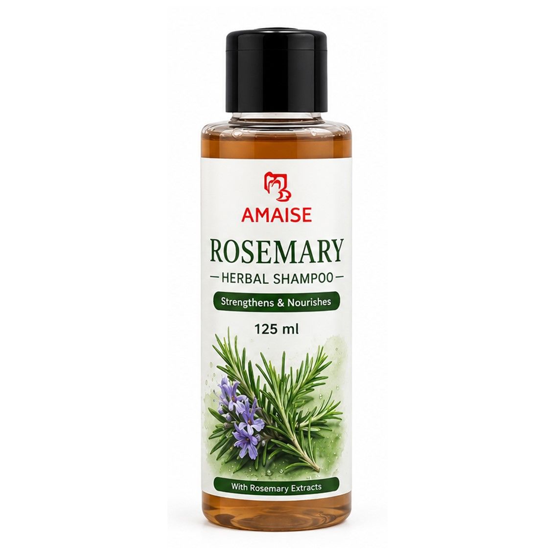 AMAISE Rosemary Herbal Shampoo | Gentle Cleansing for Soft, Shiny & Manageable Hair | 125 ml
