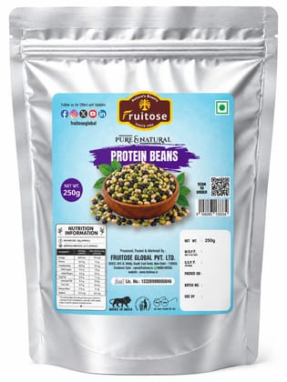 Fruitose Pure & Natural Protein Beans 250g Pouch