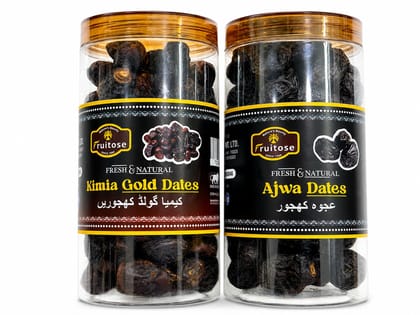 Premium Ajwa & Kimia Gold Dates Combo Pack | 500g + 500g (1Kg)