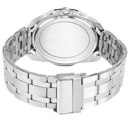 Black & Silver Dummy Chronograph Metal Analog Watch for Men LR114