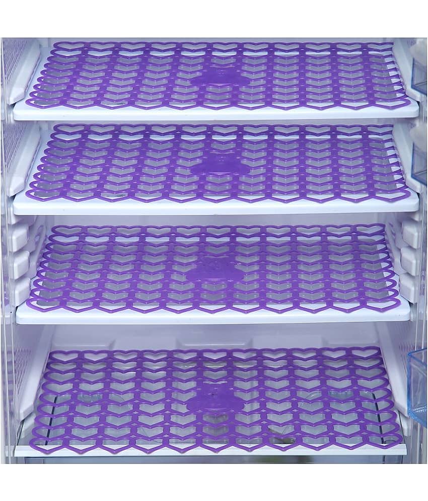 E-Retailer Set of 4 PVC Purple Fridge Mats