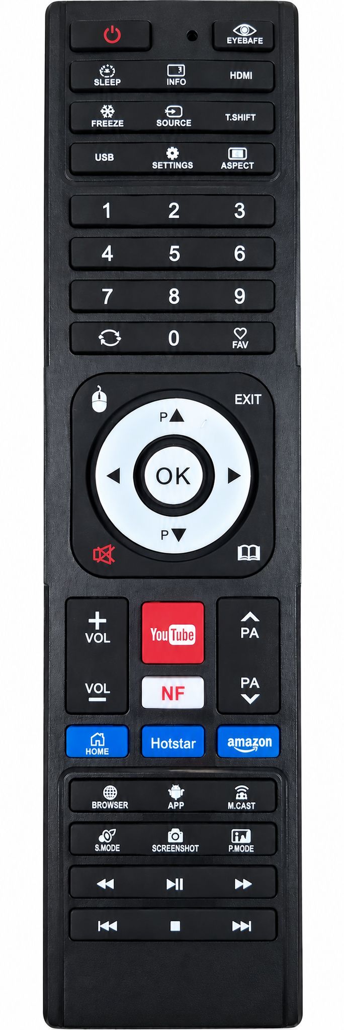 Universal Remote Control Compatible With Willett, T-Series, Dyanora Smart Android TVs
