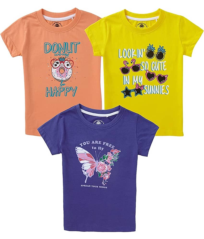 Cub Mcpaws Pack of 1 Girls Cotton T-Shirts ( Multicolor )