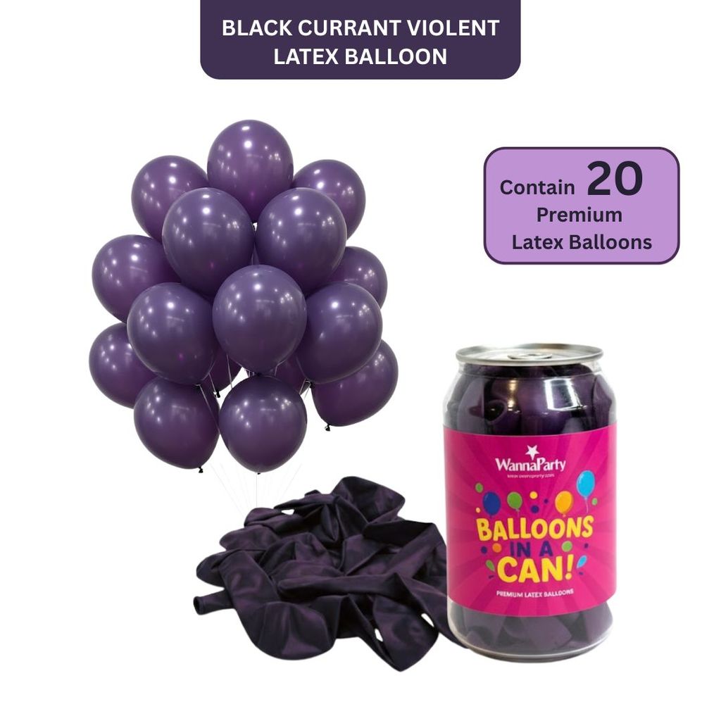 Black Currant Violet / Lavender Color Balloons 10" - 20PC - Party and Festive Needs | Buy online on ZillyBuy