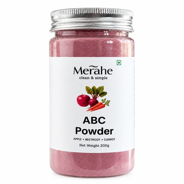 ABC Powder 200g – Apple Beetroot Carrot Juice Superfood | Immunity, Skin Glow, Heart Health & Energy Booster | No Sugar, No Preservatives | Merahe