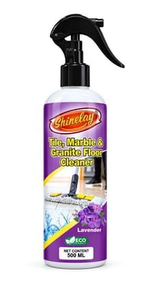 Shinelay Powerful Floor Cleaner for Tiles, Marble, Granite & Hard Surfaces - Lavender - 500 ML
