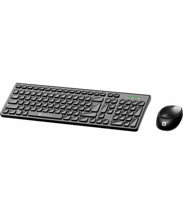 Portronics - Black Wireless Keyboard Mouse Combo
