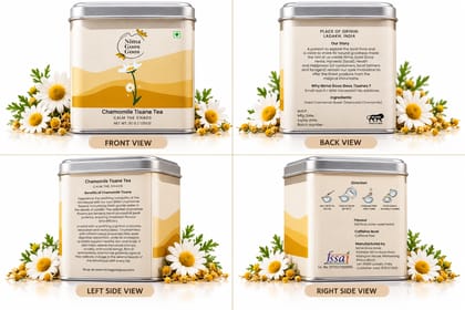 Nima Goos Goos Chamomile Tisane Tea – 100% Natural Dried Chamomile Flowers, Caffeine-Free Herbal Tea, 30 g Premium Tin Pack