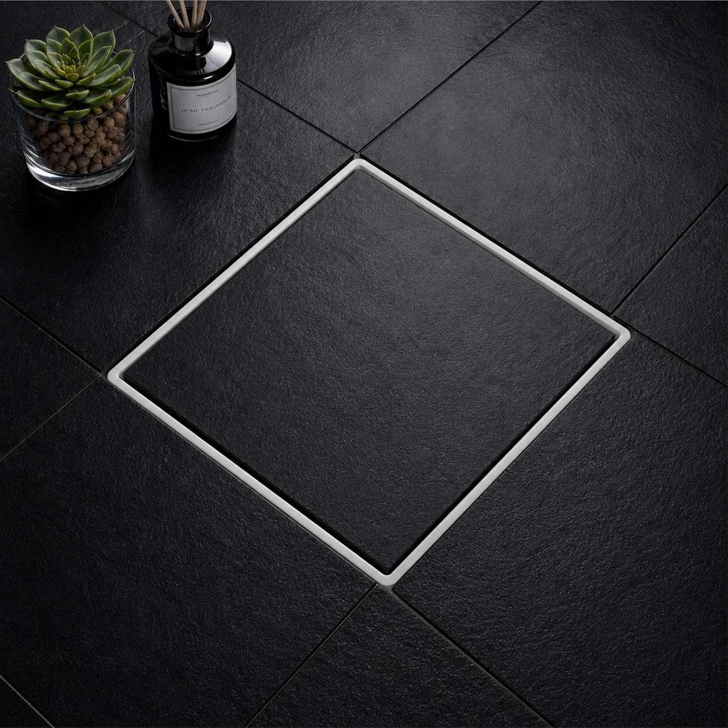 (6x6 Inch) Ceramic with Melamine Floor Drain with Cockroach Trap  White (RW-214)