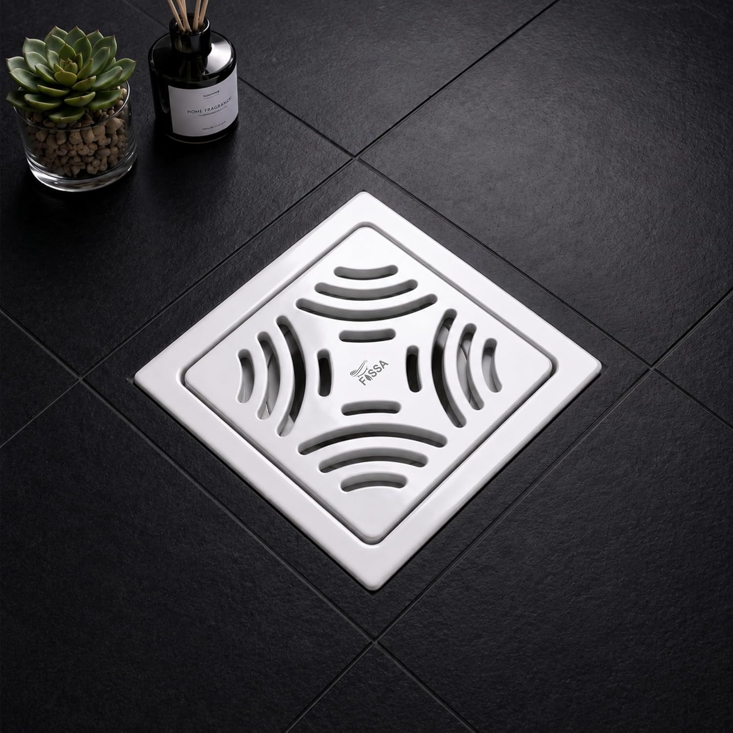Arrow 6x6 Inch Ceramic Melamine Floor Drain – White (RW-218)