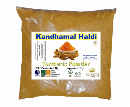 Pure Kandhamal Turmeric Powder | Kandhamal Haldi | 500 Gram GiTAGGED®