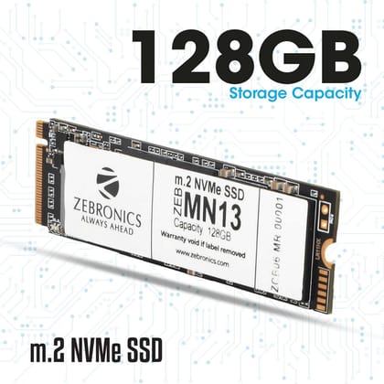 ZEBRONICS ZEB-MN13 128GB M.2 NVMe Solid State Drive (SSD), with ...