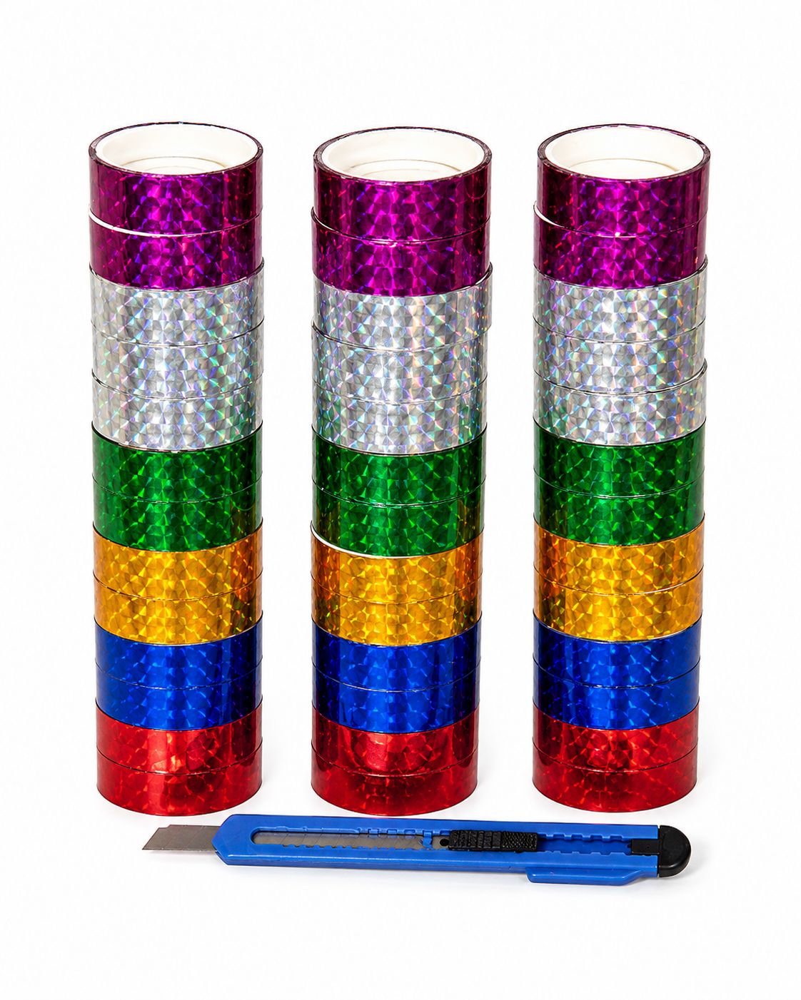 39 Pcs Colorful Holographic Tape with Cutter