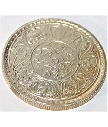 newWay - 1 RUPEE 1938 - KING GEORGE VI BRITISH INDIA RARE SILVERPLATED COIN 1 Numismatic Coins