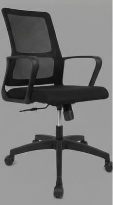 Ergonomic Black Mesh Office Chair with Armrests